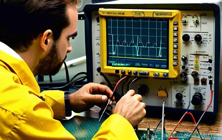 전기기사 실기시험에서의 채점 기준 - **Prompt:** A young, focused electrical engineering student, perhaps a female in her early twenties,...