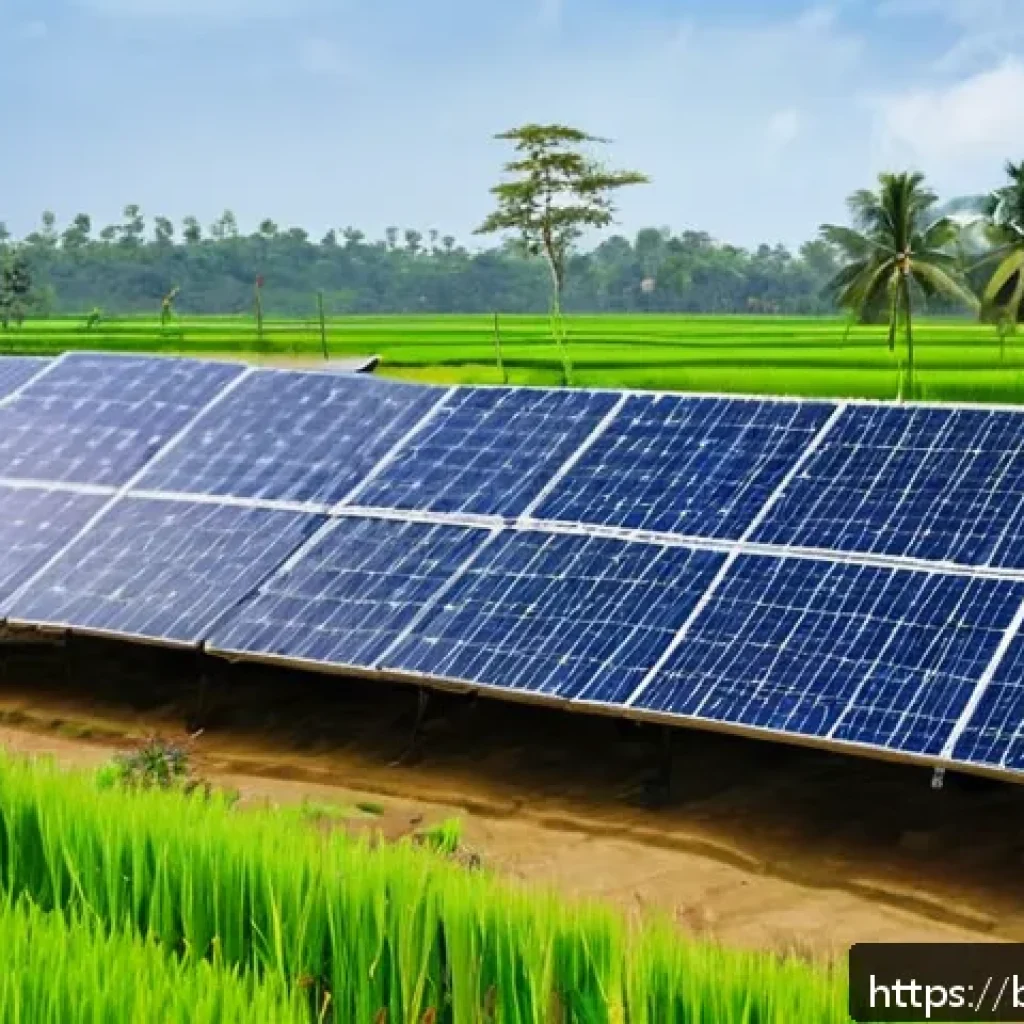 전기기사와 태양광 발전 설계 - A detailed solar panel installation scene in a rural Bengali village, featuring south-facing solar p...
