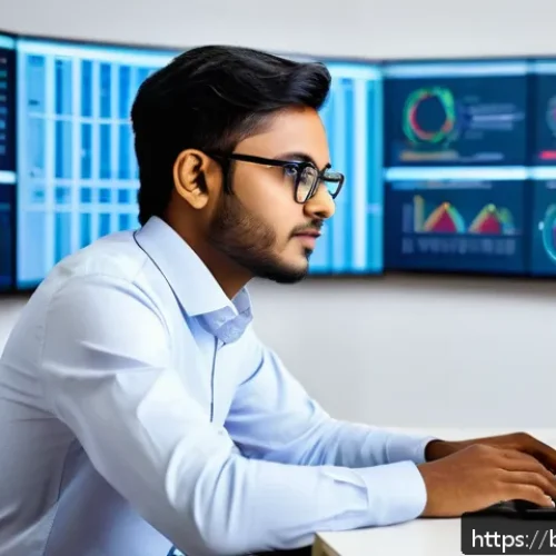 전기기사 자격증으로 갈 수 있는 직무 - A young Bengali electrical engineer in professional attire wearing glasses, working attentively at a...